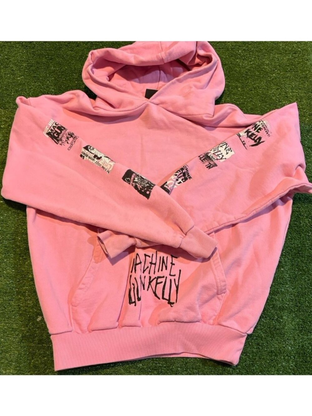 Machine Gun Kelly hoodie mens medium pink tickets to my downfall tour logo